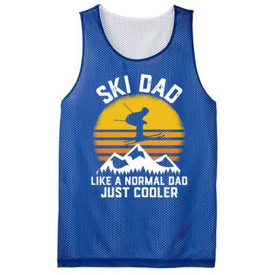 Ski Dad Like A Normal Dad Just Cooler Skiing Retro Gift Mesh Reversible Basketball Jersey Tank