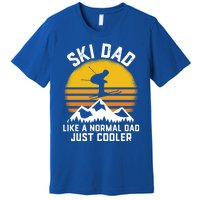 Ski Dad Like A Normal Dad Just Cooler Skiing Retro Gift Premium T-Shirt