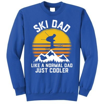 Ski Dad Like A Normal Dad Just Cooler Skiing Retro Gift Tall Sweatshirt