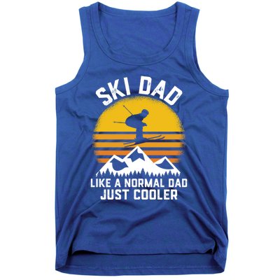 Ski Dad Like A Normal Dad Just Cooler Skiing Retro Gift Tank Top