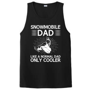 Snowmobile Dad Like A Normal Dad Only Cooler Snowmobiling Gift PosiCharge Competitor Tank