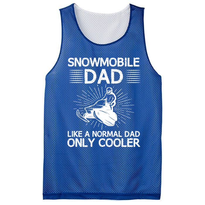 Snowmobile Dad Like A Normal Dad Only Cooler Snowmobiling Gift Mesh Reversible Basketball Jersey Tank