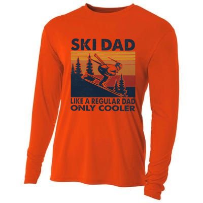 Ski Dad Like A Regular Dad Only Cooller Vintage Meaningful Gift Cooling Performance Long Sleeve Crew