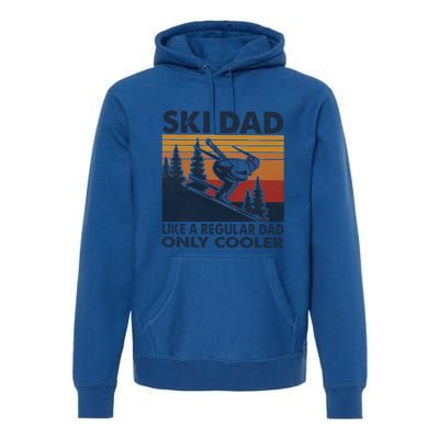 Ski Dad Like A Regular Dad Only Cooller Vintage Meaningful Gift Premium Hoodie