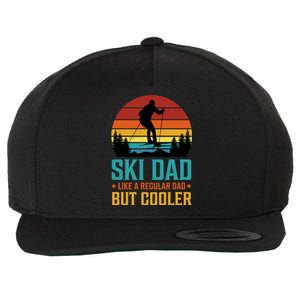 Ski Dad Like A Regular Dad But Cooler Dad Skier Saying Gift Wool Snapback Cap