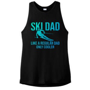 Ski Dad Like A Regular Dad Only Cooler Happy Father Day Gift Ladies PosiCharge Tri-Blend Wicking Tank