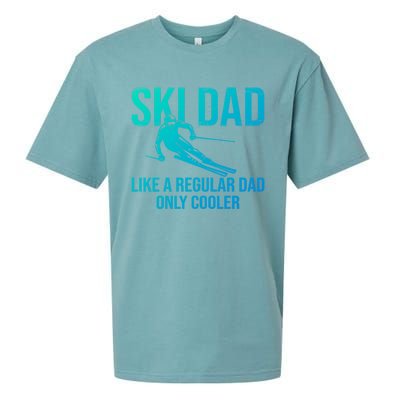 Ski Dad Like A Regular Dad Only Cooler Happy Father Day Gift Sueded Cloud Jersey T-Shirt