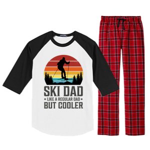 Ski Dad Like A Regular Dad But Cooler Great Fathers Day Funny Gift Raglan Sleeve Pajama Set