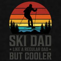Ski Dad Like A Regular Dad But Cooler Great Fathers Day Gift Ladies PosiCharge Tri-Blend Wicking Tank