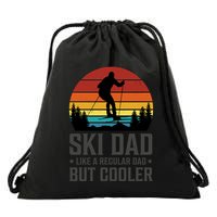 Ski Dad Like A Regular Dad But Cooler Great Fathers Day Gift Drawstring Bag