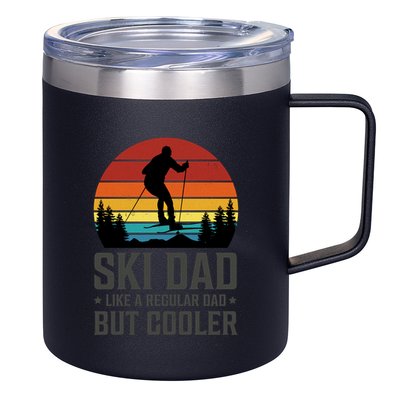 Ski Dad Like A Regular Dad But Cooler Great Fathers Day Gift 12oz Stainless Steel Coffee Mug
