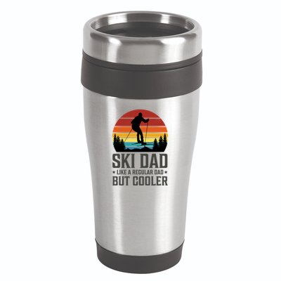 Ski Dad Like A Regular Dad But Cooler Great Fathers Day Gift 16oz Travel Tumbler