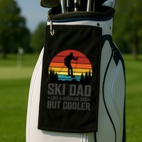 Ski Dad Like A Regular Dad But Cooler Great Fathers Day Gift Golf Towel