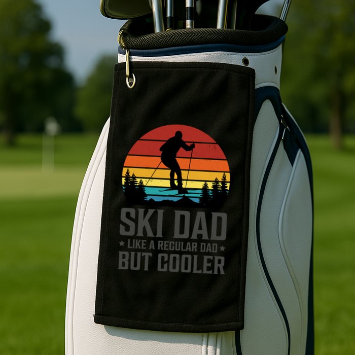 Ski Dad Like A Regular Dad But Cooler Great Fathers Day Gift Golf Towel