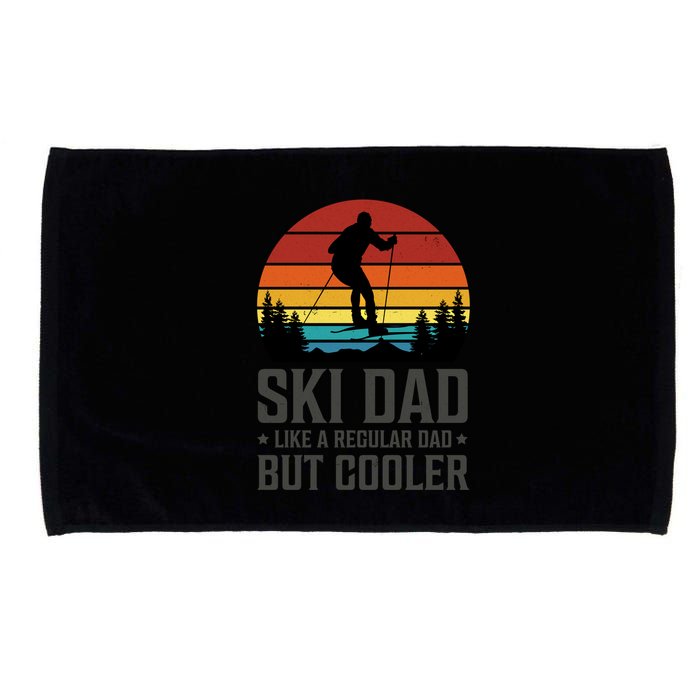 Ski Dad Like A Regular Dad But Cooler Great Fathers Day Gift Microfiber Hand Towel