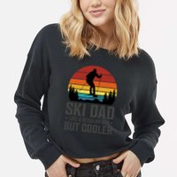 Ski Dad Like A Regular Dad But Cooler Great Fathers Day Gift Cropped Pullover Crew
