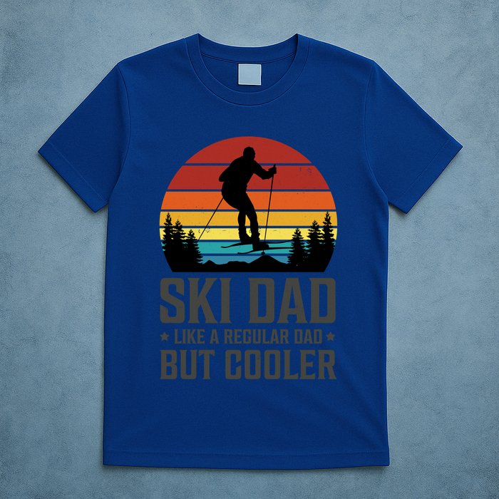 Ski Dad Like A Regular Dad But Cooler Great Fathers Day Gift T-Shirt