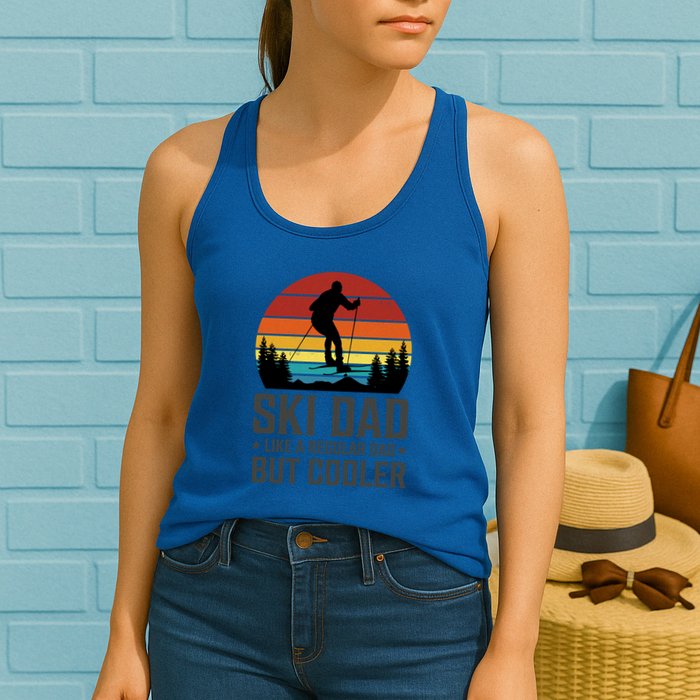 Ski Dad Like A Regular Dad But Cooler Great Fathers Day Gift Womens Tank Top
