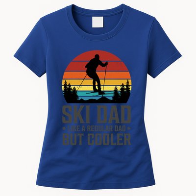 Ski Dad Like A Regular Dad But Cooler Great Fathers Day Gift Womens T-Shirt