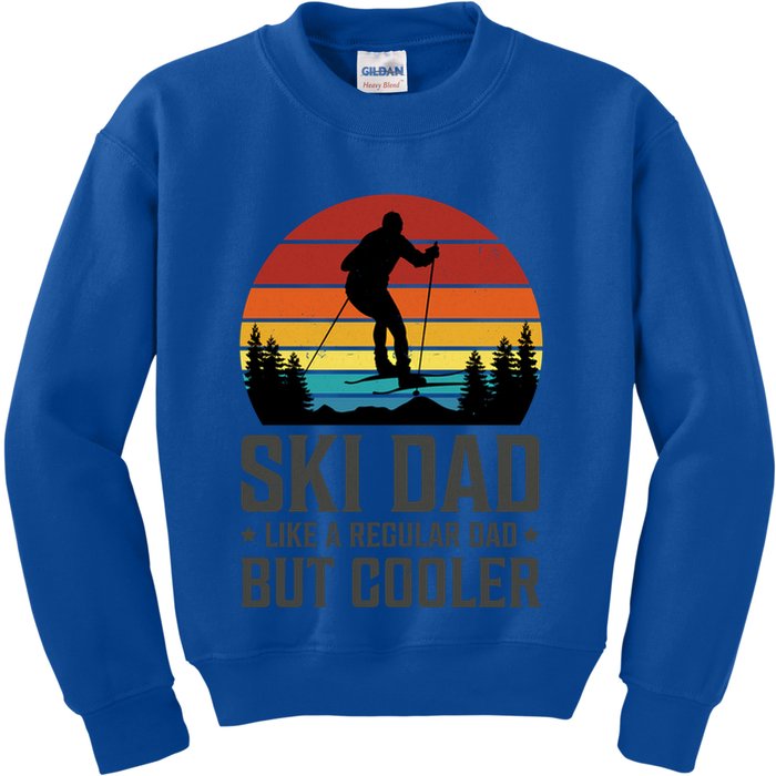 Ski Dad Like A Regular Dad But Cooler Great Fathers Day Gift Kids Sweatshirt
