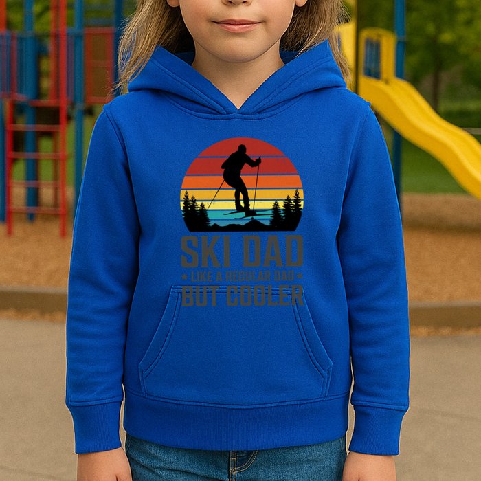 Ski Dad Like A Regular Dad But Cooler Great Fathers Day Gift Kids Hoodie