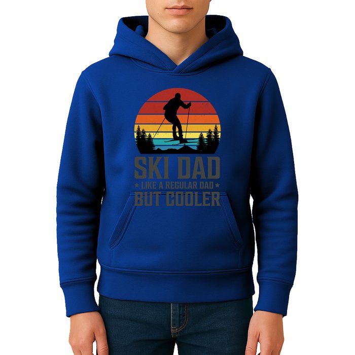 Ski Dad Like A Regular Dad But Cooler Great Fathers Day Gift Kids Hoodie