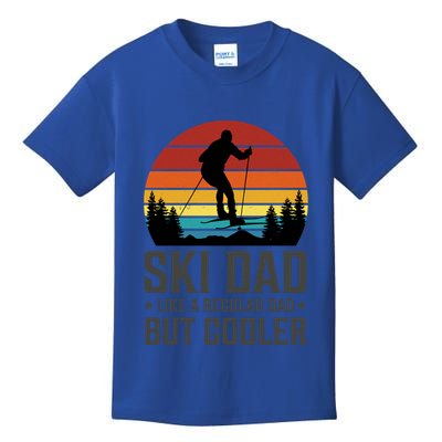 Ski Dad Like A Regular Dad But Cooler Great Fathers Day Gift Kids T-Shirt