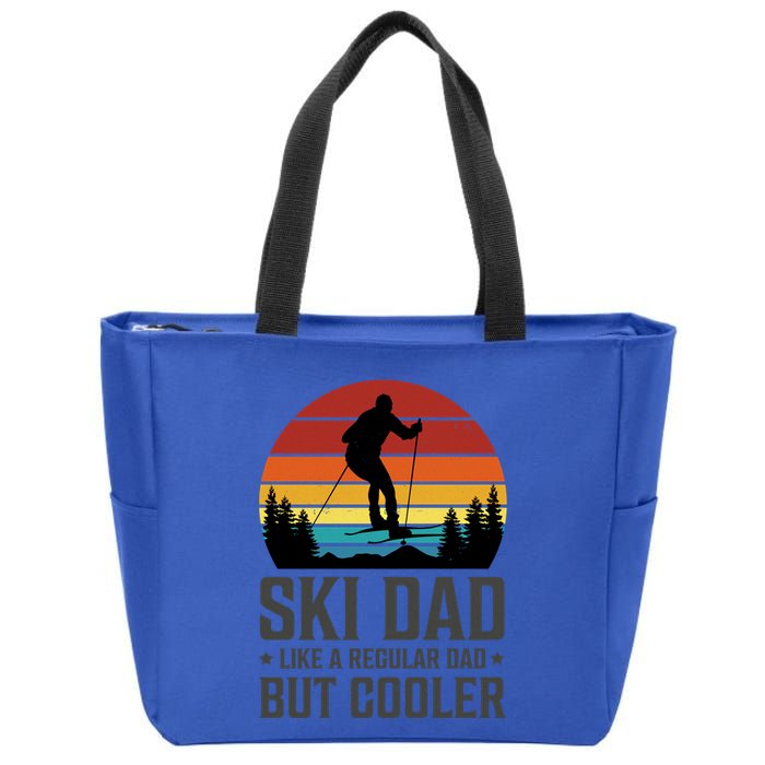 Ski Dad Like A Regular Dad But Cooler Great Fathers Day Gift Zip Tote Bag
