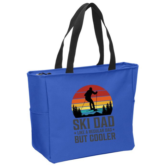 Ski Dad Like A Regular Dad But Cooler Great Fathers Day Gift Zip Tote Bag