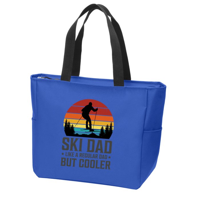 Ski Dad Like A Regular Dad But Cooler Great Fathers Day Gift Zip Tote Bag