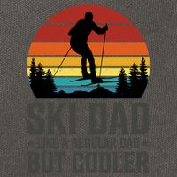 Ski Dad Like A Regular Dad But Cooler Great Fathers Day Gift Cotton Canvas Backpack