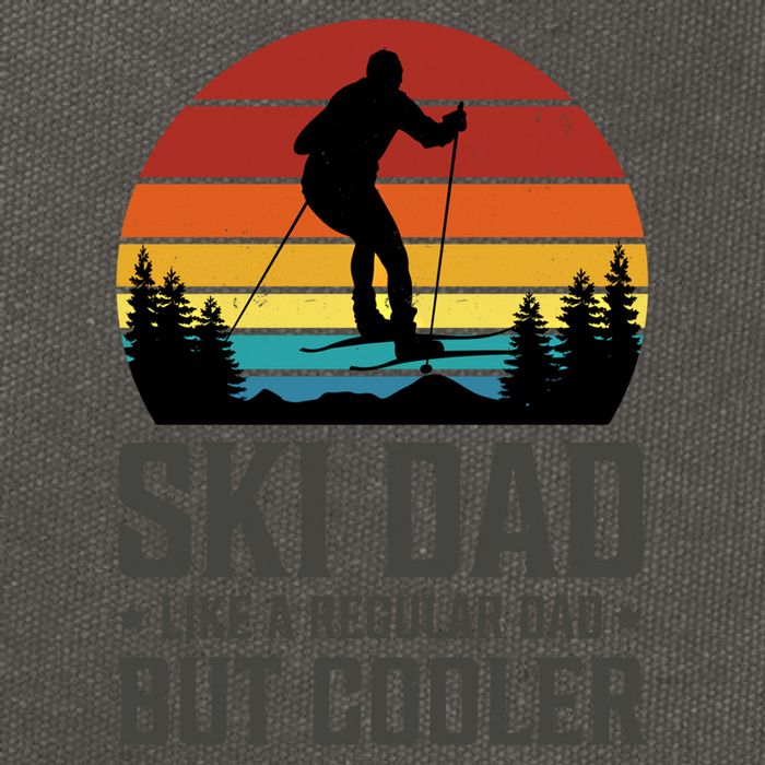 Ski Dad Like A Regular Dad But Cooler Great Fathers Day Gift Cotton Canvas Backpack