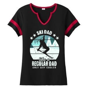 Ski Dad Like A Regular Dad Only Way Cooler Cool Gift Skiing Daddy Meaningful Gif Ladies Halftime Notch Neck Tee