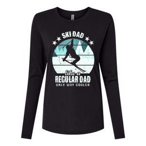 Ski Dad Like A Regular Dad Only Way Cooler Cool Gift Skiing Daddy Meaningful Gif Womens Cotton Relaxed Long Sleeve T-Shirt