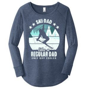 Ski Dad Like A Regular Dad Only Way Cooler Cool Gift Skiing Daddy Meaningful Gif Women's Perfect Tri Tunic Long Sleeve Shirt