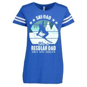 Ski Dad Like A Regular Dad Only Way Cooler Cool Gift Skiing Daddy Meaningful Gif Enza Ladies Jersey Football T-Shirt