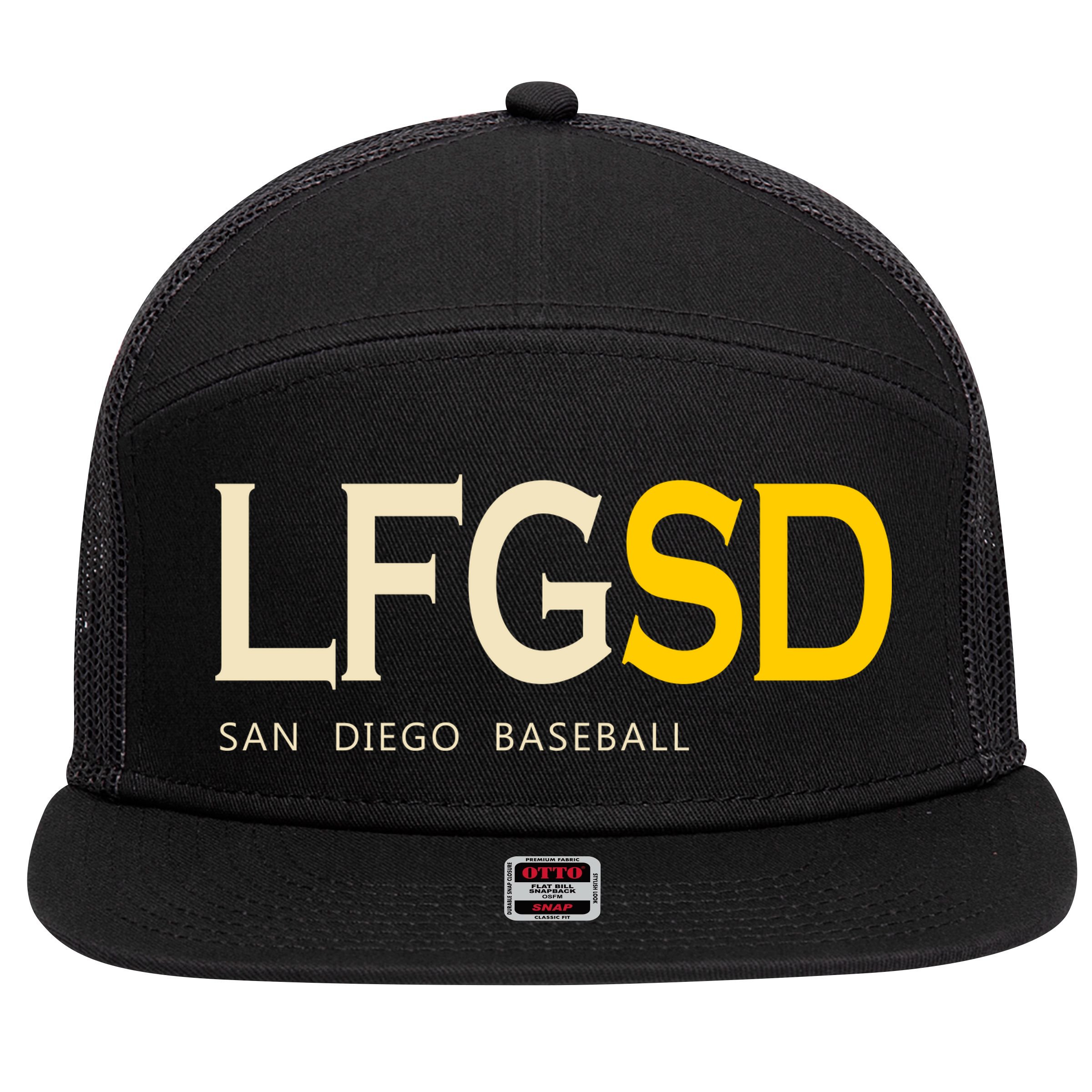 San Diego LFGSD Let's Go SD Baseball Trending 7 Panel Mesh Trucker Snapback Hat