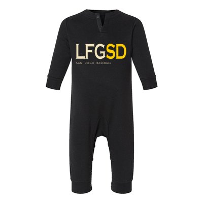 San Diego LFGSD Let's Go SD Baseball Trending Infant Fleece One Piece