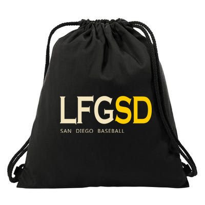 San Diego LFGSD Let's Go SD Baseball Trending Drawstring Bag