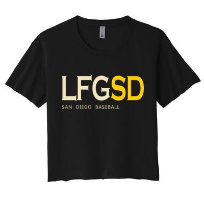 San Diego LFGSD Let's Go SD Baseball Trending Crop Top