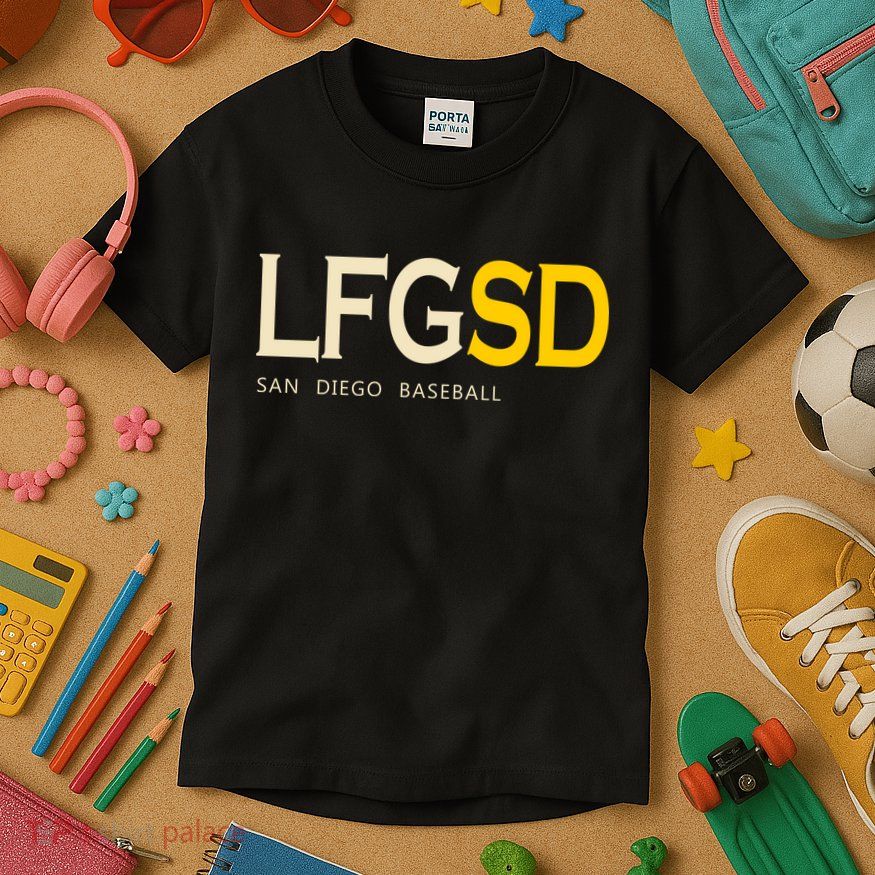 San Diego LFGSD Let's Go SD Baseball Trending Kids T-Shirt
