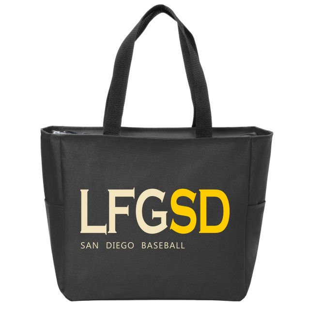 San Diego LFGSD Let's Go SD Baseball Trending Zip Tote Bag