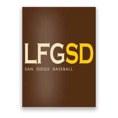 San Diego LFGSD Let's Go SD Baseball Trending Poster