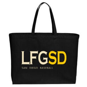 San Diego LFGSD Let's Go SD Baseball Trending Cotton Canvas Jumbo Tote