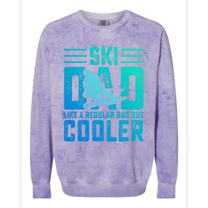 Ski Dad Like A Regular Dad But Cooler Funny Quote Great Gift Colorblast Crewneck Sweatshirt