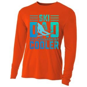 Ski Dad Like A Regular Dad But Cooler Funny Quote Great Gift Cooling Performance Long Sleeve Crew