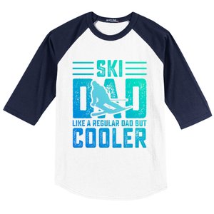 Ski Dad Like A Regular Dad But Cooler Funny Quote Great Gift Baseball Sleeve Shirt