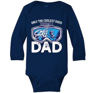 Ski Dad Like A Regular Dad Only Way Cooler A Skiing Lover Gift Baby Long Sleeve Bodysuit