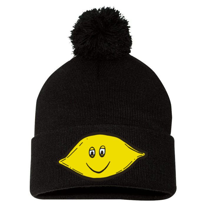 Small Dope Lemon Pom Pom 12in Knit Beanie