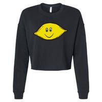 Small Dope Lemon Cropped Pullover Crew
